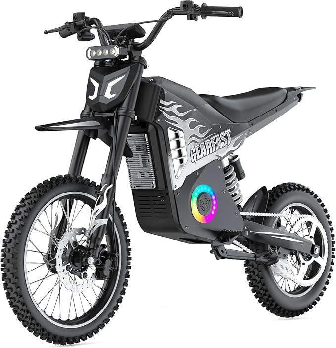 Electric Dirt Bike, 14"/12" Fat Tire 3000W Peak 40 MPH Electric-Motorcycle with 48V 23.4AH Battery Dual Hydraulic Brakes Mountain Off-Road EBike for Teens Adults