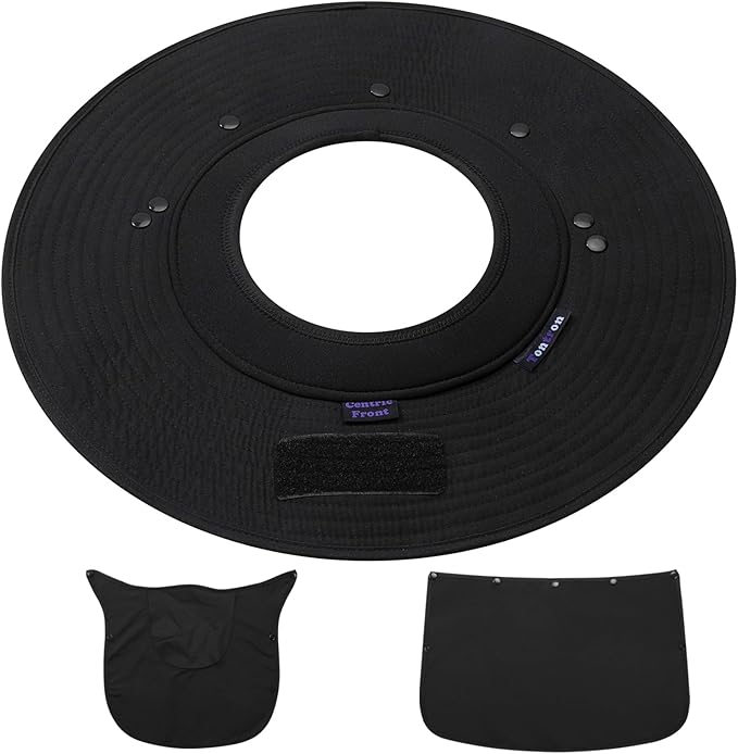 Tontron Removable Climbing Helmet Visor Helmet Brim,Helmet Sunshade,Safety Helmet Sun Hat with Removable Neck Flap and Face Cover(H03)