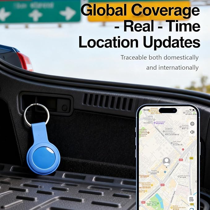 GPS Tracker for Vehicles,Cars,Kids & Pets,Real-Time Location Updates,No SIM Card No Subscription,Long Standby Waterproof GPS Tracking Device for Dogs, Elderly & Valuables (Android & iOS)