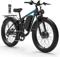 6000W Electric Bike for Adults, 52V 32AH Dual Motor E-Bike, Up to 100Mile & 45MPH All-Terrain Fat Tires Full Suspension 24/26 Inch Electric Bicycles Hydraulic Disc Brake for Road UL2849 by SGS