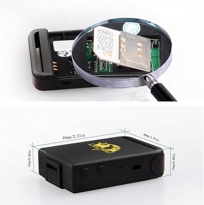 Eaglerich Vehicle GPS Tracker Real Time GSM GPRS GPS Tracker TK102B Car Tracking Locator Device Remotes Control Over Speed Alarm for Cars/Pets/Kids/ELD Men