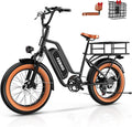 2 Seater Electric Bike, 48V 20AH(𝟗𝟔𝟎𝐖𝐇) Large Removable Battery, 𝟏𝟑𝟎𝟎𝐖 Peak Motor, 20"x 4.0" Fat Tire Ebike for Adults, 80+Miles Max,30+MPH, City Couple E Bike for All Terrain