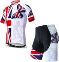 JPOJPO Cycling Jersey Men Set Bike Shirt Kit Short Sleeve Clothing Tops+5D Padded Shorts Summer Breathable Quick-Dry S-3XL