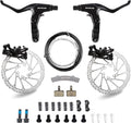 BUCKLOS Mountain Bike Disc Brake kit, MTB Mechanical Line Pulling Disc Brakes Caliper with Aluminum Alloy Levers /160mm Rotor,/is/PM Universal Adapter for Ebike/Folding Bike/Scooter/Fat Bike