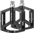 Bike Pedals, Universal Fit Bicycle Pedals Aluminum 9/16" Sealed Bearing Lightweight Wide Flat Platform for Road Mountain BMX MTB Bike