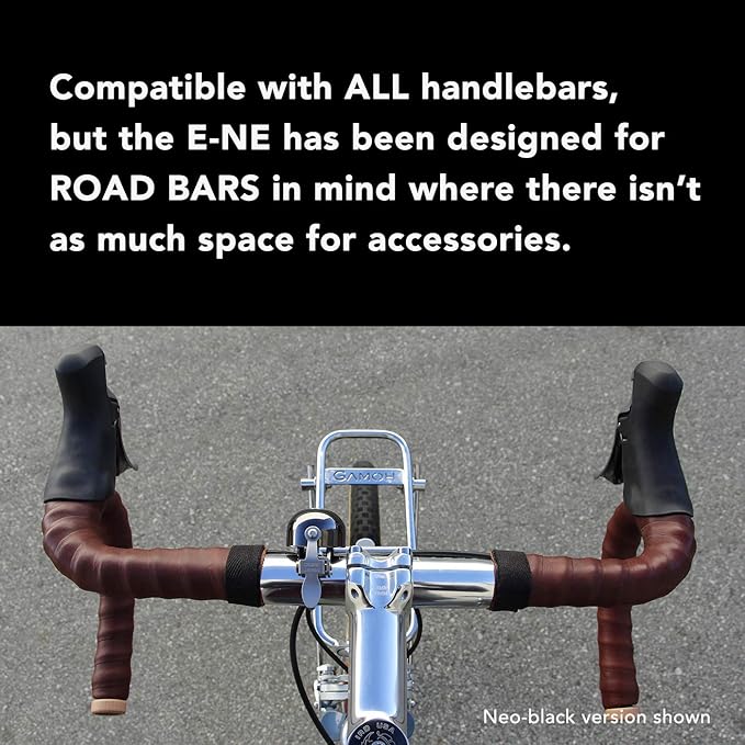 Crane Bike Bell E-Ne Bicycle Bell, Made in Japan for Road Bikes or Mountain Bikes, Fits All Handle Bar Sizes & Types