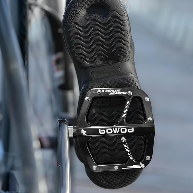Bike Pedals 9/16" Lightweight Non-Slip Bicycle Platform Pedals - Fits Most Adult Bikes & Mountain Bikes &MTB, Road Bikes and Slip-Resistant Design