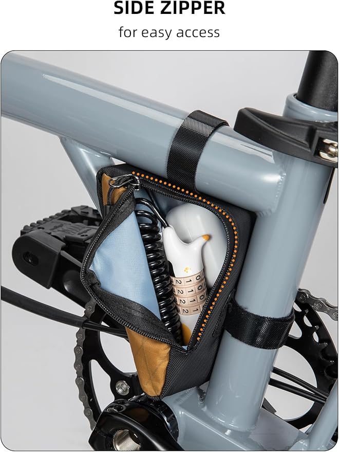 ROCKBROS Bike Frame Triangle Pouch - Waterproof Small Bicycle Bag for Men, Women & Kids - Road & Folding Bike Accessory