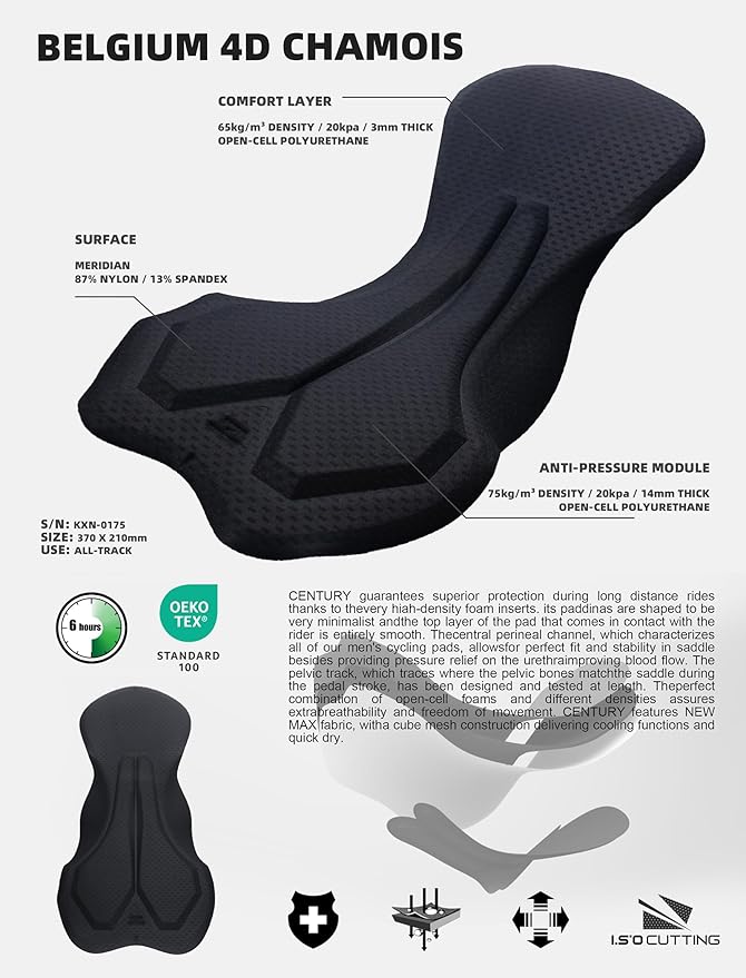 Cycling Bib Shorts for Men - Road Bike Bicycle Breathable Padded Riding Tights