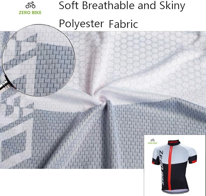 Men's Short Sleeve Breathable Cycling Jersey Set 3D Padded Bicycle Shorts Sportswear Suit Quick Dry