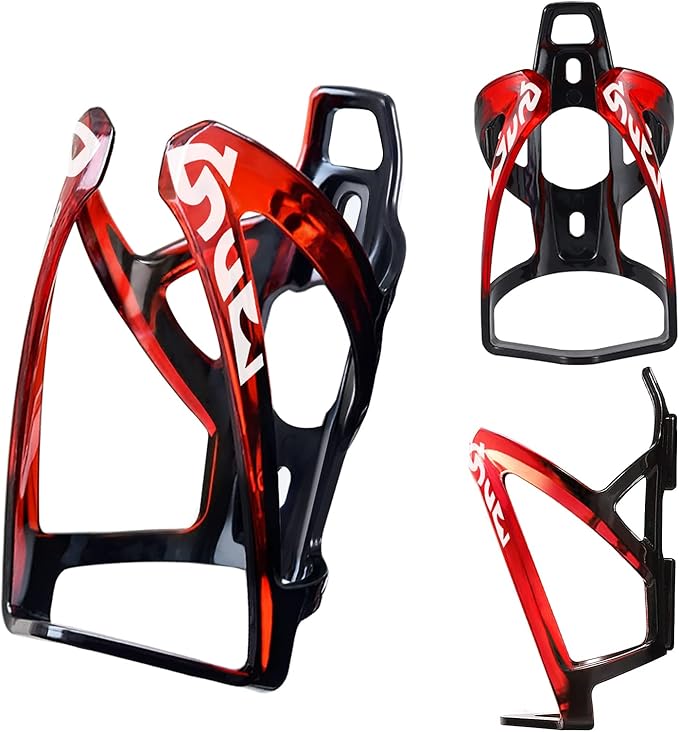 Bike Bottle Holder with BPA-Free 25oz Bike Bottle - Ultralight Plastic Cage for MTB & Roadvehicles