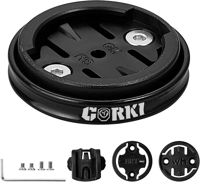 corki Cycles Out-Front Bike Edge Mount for Garmin Bike Computer 130 520 530 830 1030 & Sports Action Camera and Bike Lights，Compatible with GM Wahoo Bryton Cateye Bike Mount