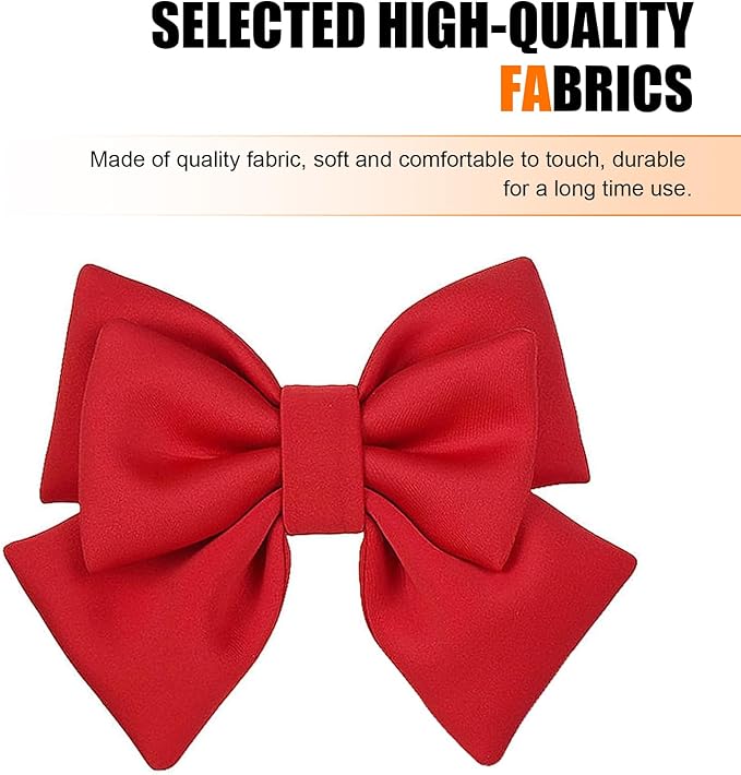 Motorcycle Helmet Bow, Cute Bow Helmet Decoration for Women, Removable Motorcycle Helmet Accessories (Red)