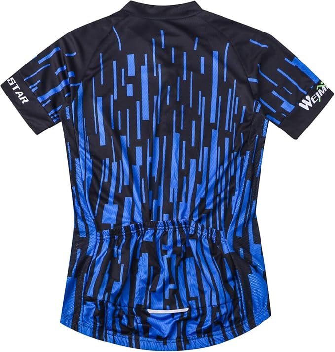 Weimostar Men's Cycling Jersey Short Sleeve Bike Clothing Multicolored Diamond