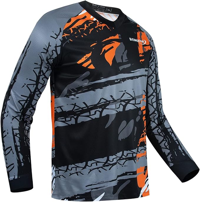 Cycling Jersey Long Sleeve Men's Mountain Bike Motocross Jersey Long Sleeve MTB T-Shirt