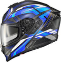 ScorpionEXO ST1400 EVO Carbon Fiber Full Face Sport Touring Street Motorcycle Helmet - Bluetooth Ready Speaker Pockets DOT ECE Hex (Matte Blue - Small)