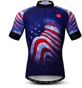 Men's Cycling Jerseys Tops Biking Shirts Short Sleeve Full Zipper Bike Clothing