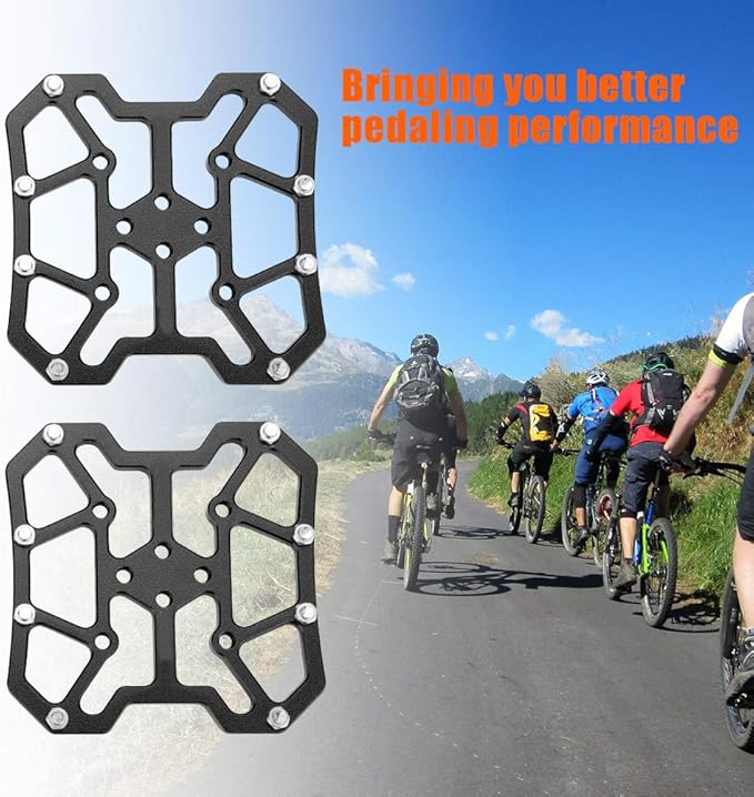 Keenso Bike Pedal Adapter, 1 Pair Aluminum Alloy Bike Bicyle Clipless Pedal Platform Adapters for