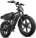 TST Electric Bike for Adults, 1500W Peak Motor Ebike with 48V 15Ah Built-in Battery, 60 Miles Range 28 MPH Electric Bike, 20" Fat Tire E Bike with 7 Speed
