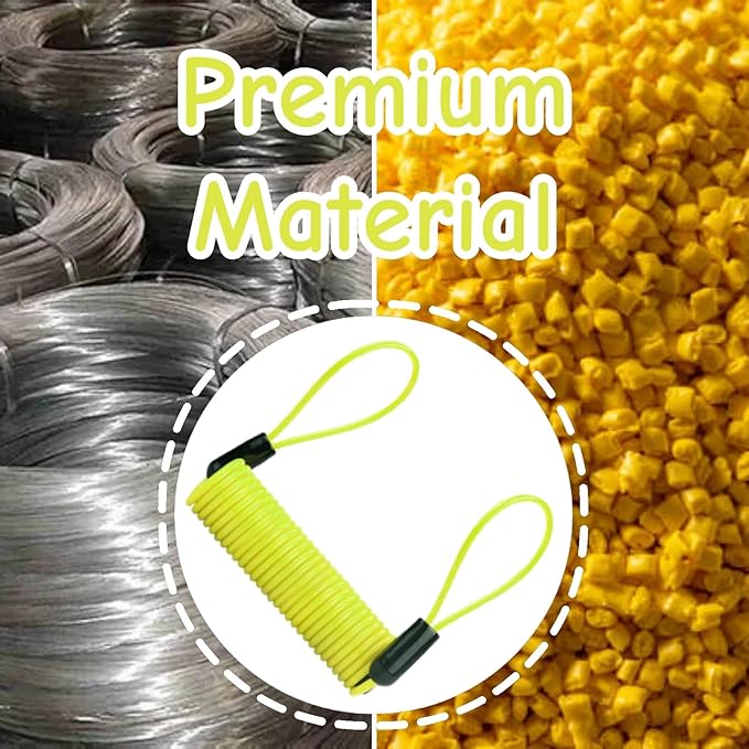 3 PCS Motorcycle Disc Brake Lock Reminder Cable Yellow Bike Helmet Lock Warning Alarm for Motorcycle Bicycle