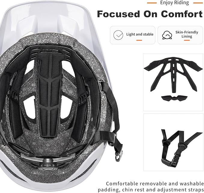 BATFOX NTA 8776 E-Bike & Mountain Bike Helmet for Adults Youth, E-MTB Cycling Helmet for Men Women (52-60CM)