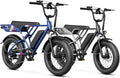 Jasion RetroVolt Electric Bike for Adults, 2000W/3000W Peak - 30/38MPH Electric Dirt Bike, 48V-52V, 13AH/20AH Battery, 70/90Miles Max Range Electric Motorcycle, 20'' X 4'' Fat Tire All-Terrain E-Bike