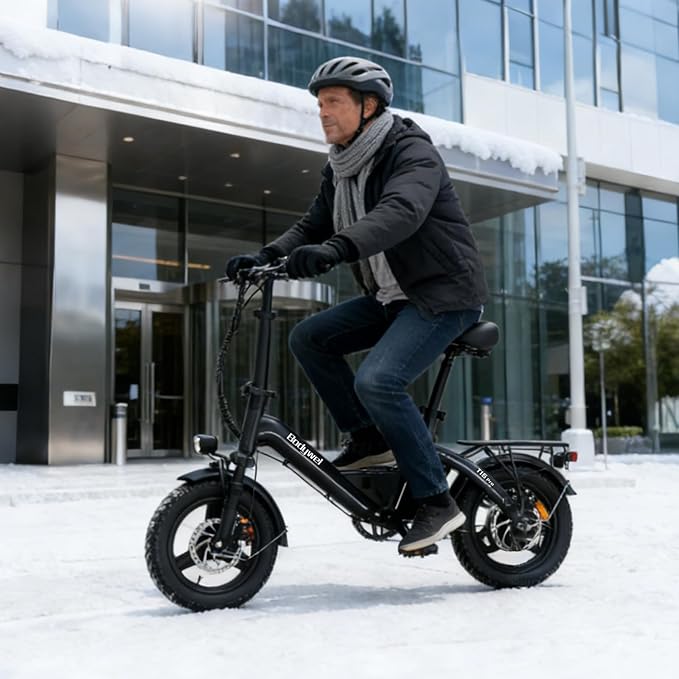 Bodywel Electric Bike for Adults, 14"/16''/20'' Ebike for Commuting, 750W/1500W Peak Motor Electric Bicycles, Foldable EBikes for Adults and Teens