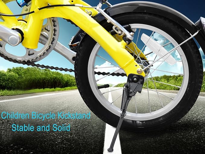 USONG Bike Kickstand Children's Bicycle Kickstand Stand Folding Cycling Center Bracket 12" 14" 16" 18" 20" 22" 24" 26" 28" Bike Racks