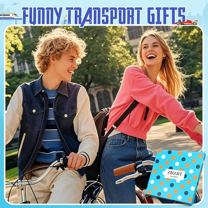 Zmart Transportation Gifts for Adult - Train Race Car Truck Bicycle Motorcycle Socks for Men