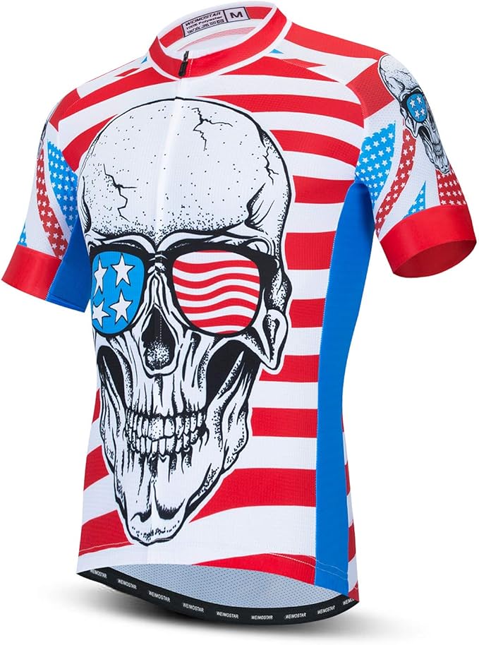 Men's Cycling Jersey Short Sleeve Bike Shirts Bicycle Jacket with Pockets