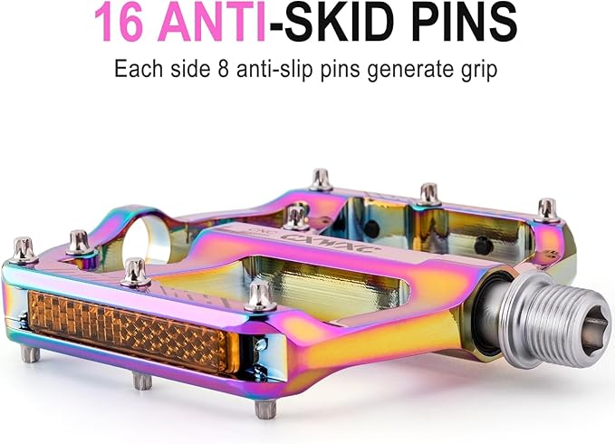 Bike Pedals - 9/16" Bicycle Pedals Platform - 3 Sealed Bearing Bike Pedals, Lightweight Plat Pedals for Road Mountain BMX City Bike