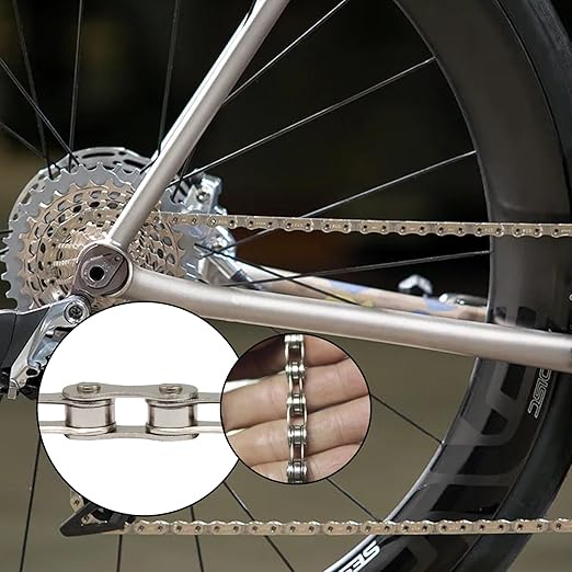 Murtenze Single Speed Bike Chain 1/2 x 1/8 Inch 114 Links Bike Chain for Road Mountain Racing Cycling/Bikers