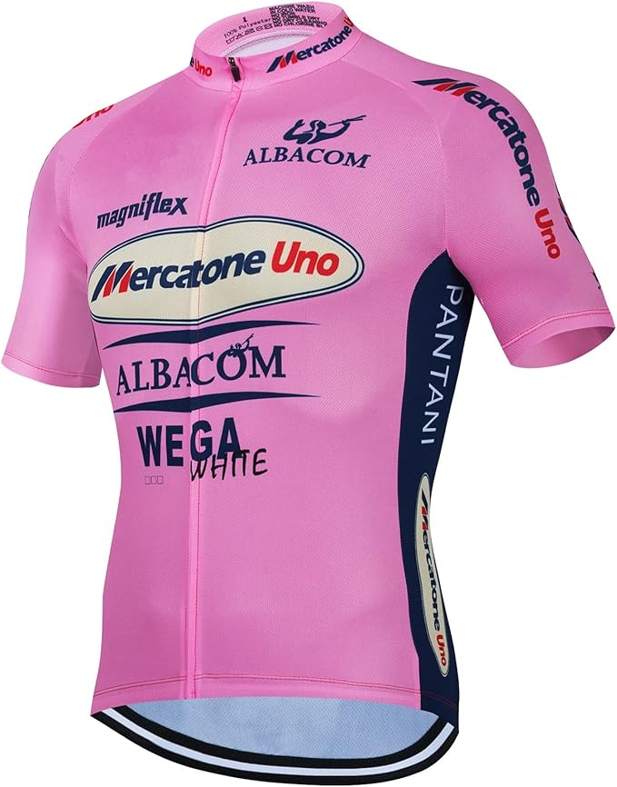 Marco Pantani Retro Team Mercatone Uno Cycling Jersey For Men, Summer Short Sleeve MTB Bike Clothing Bicycle Shirt
