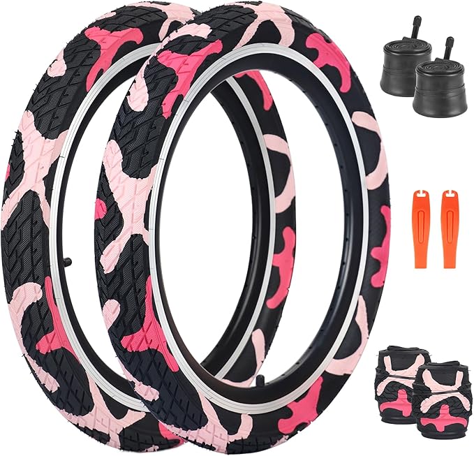 ZUKKA 20 x 2.35 Bike Tire 1/2 Pack 20 inch x 2.35 BMX Bike Tire Folding Replacement Tire for MTB Mountain Bike, BMX Bicycle Commuter Bike