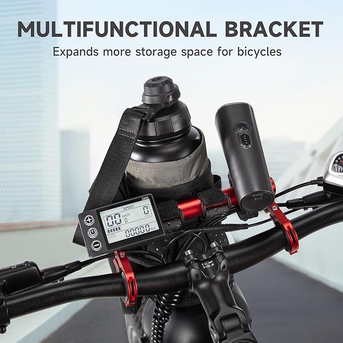 Bike Water Bottle Holder with Mount | Fits Motorcycles, Strollers, Scooters, Wheelchairs | Waterproof Phone Bag | Mount Support More Bike Devices | Holds 3.6in Diameter Bottles (1, Black)