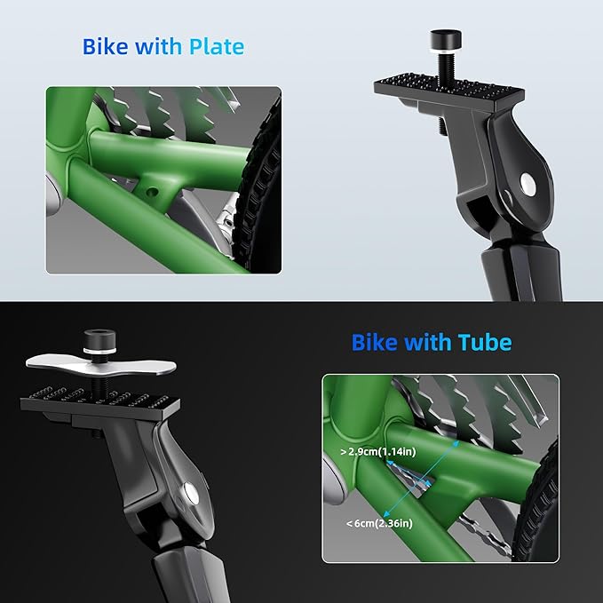 Bike Kickstand, Center Mount for 26-29 Inch Adult Bicycle, Adjustable Aluminum Bicycle Kickstand, Sturdy and Non-slip Bike Kick Stand for Mountain Bike/E-Bike/Road Bike