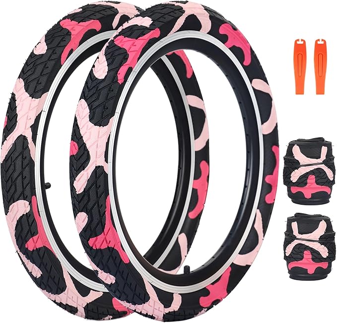 ZUKKA 20 x 2.35 Bike Tire 1/2 Pack 20 inch x 2.35 BMX Bike Tire Folding Replacement Tire for MTB Mountain Bike, BMX Bicycle Commuter Bike
