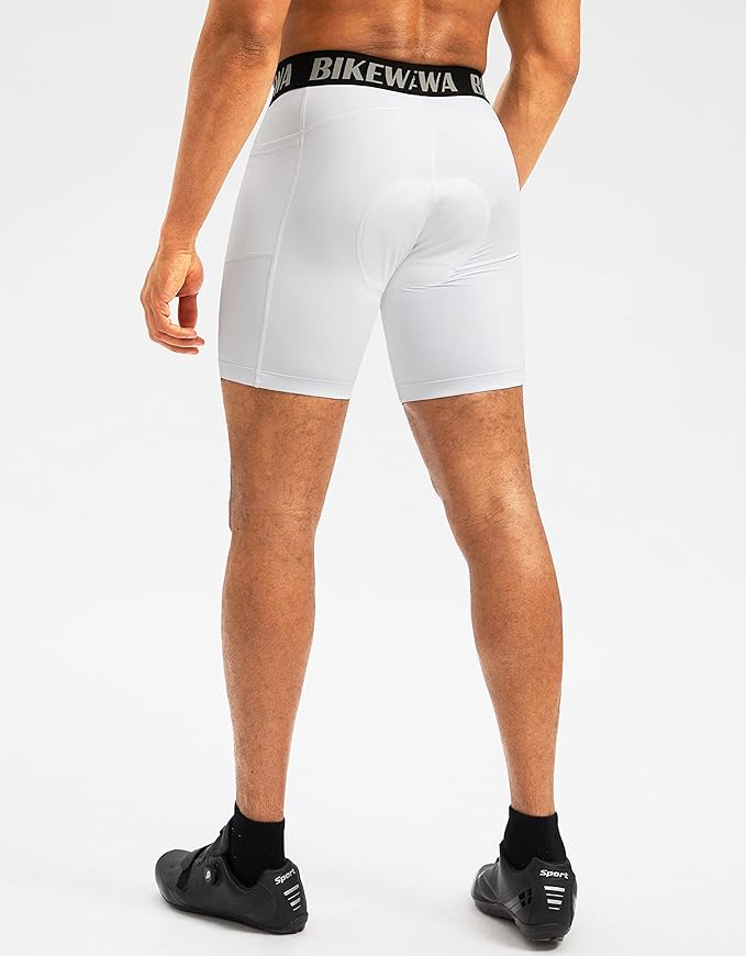 Men's 4D Padded Bike Shorts Cycling Underwear Biking Bicycle Padding Shorts for Men Side Pockets
