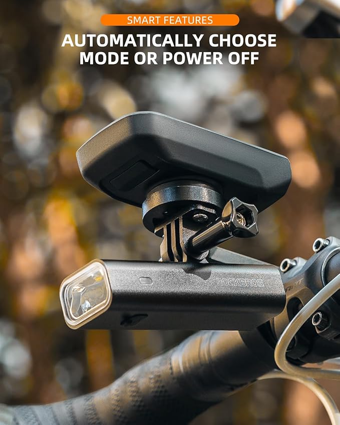 ROCKBROS Bike Light Compatible with Bike Out-Front Mount Rechargeable Bicycle Headlight Front Lights for Night Riding