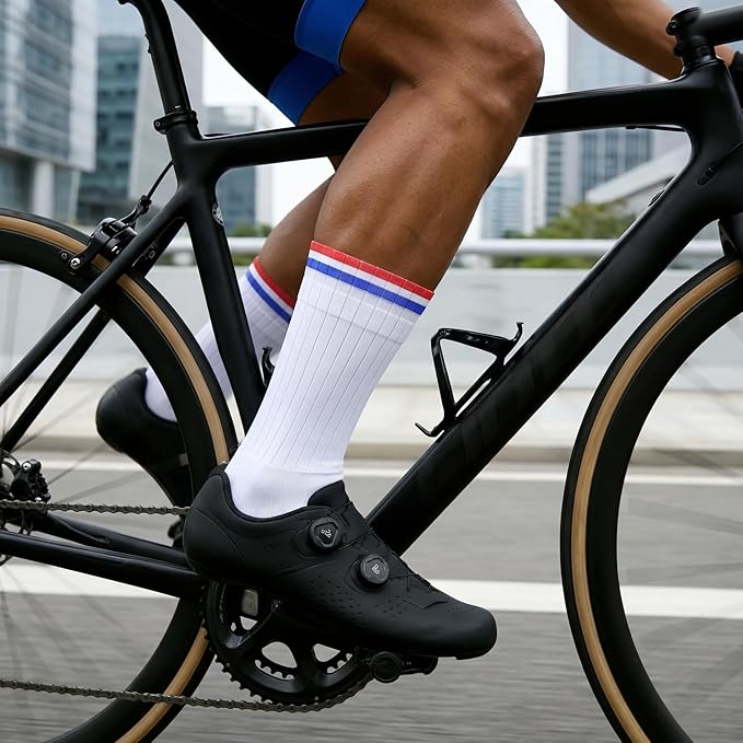 Cycling Socks for Men & Women - 3D Arch Support Compression Bike Socks | Moisture Wicking & Breathable