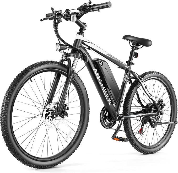 ANCHEER Electric Bike for Adults, [Peak 750W Motor] Electric Mountain Bike, 26" Sunshine Ebike, 55 Miles 20-22MPH Electric Bicycle with 48V/374Wh Battery, 7/21Speed, UL2849 Compliant