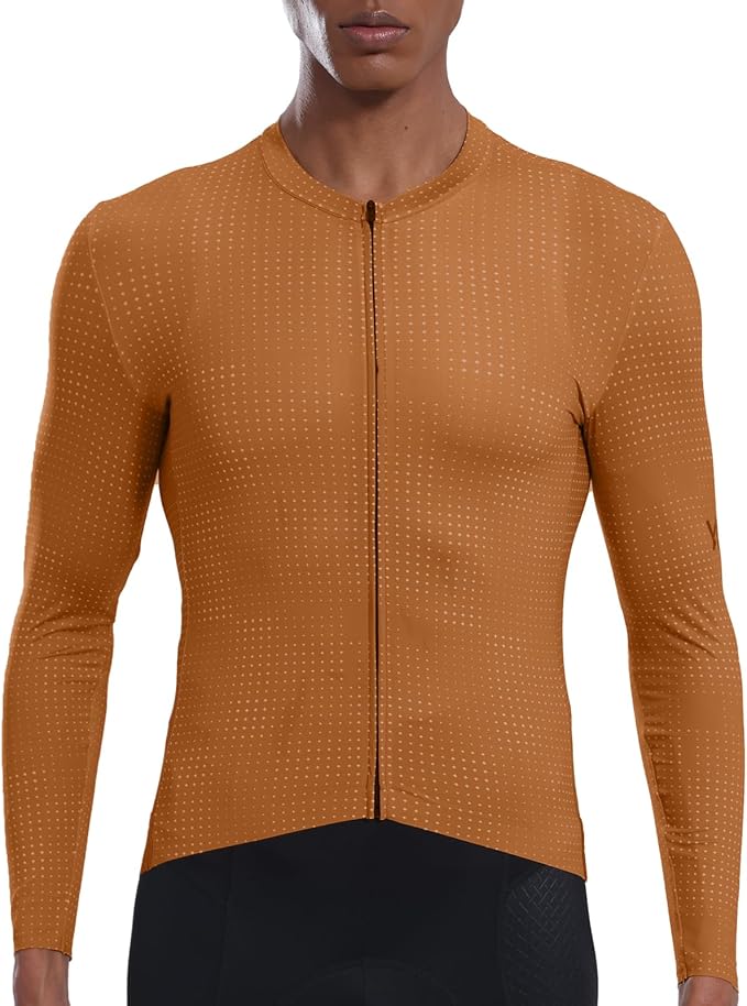 YKYWBIKE Cycling Jersey Men Long Sleeves Bike Jersey with Pockets Breathable MTB Biker Shirts Biking Shirts for Men Cycling