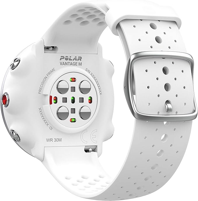 POLAR Vantage M –Advanced Running & Multisport Watch with GPS and Wrist-Based Heart Rate (Lightweight Design & Latest Technology), White, M-L