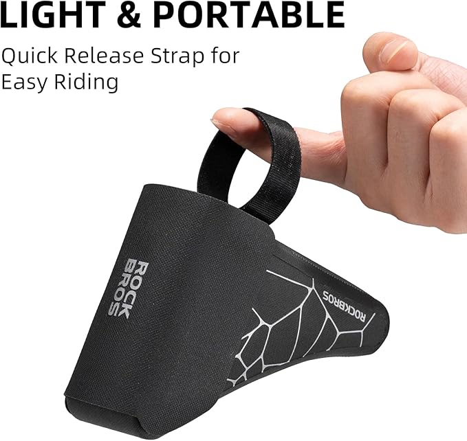 ROCKBROS Bike Frame Storage Bag, Waterproof Bicycle Triangle Pouch for MTB and Road Bikes – Lightweight, Secure Storage for Phone, Tools, and More