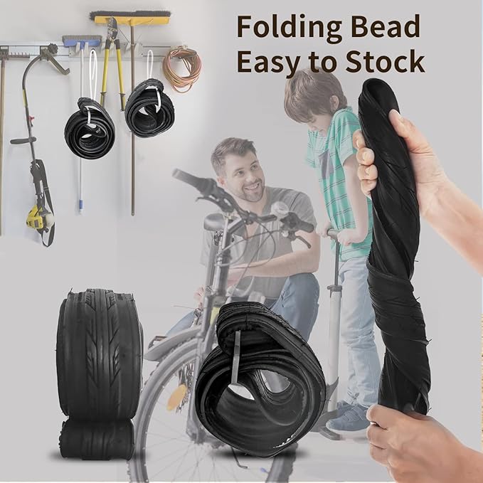 1 or 2 Pack 700X23C/25C/28C/35C Road Bike Tires with or Without 2 Inner Tubes Presta Valve and 2 levers for City Commuter Road Pavement Garden Trail Bike Tires