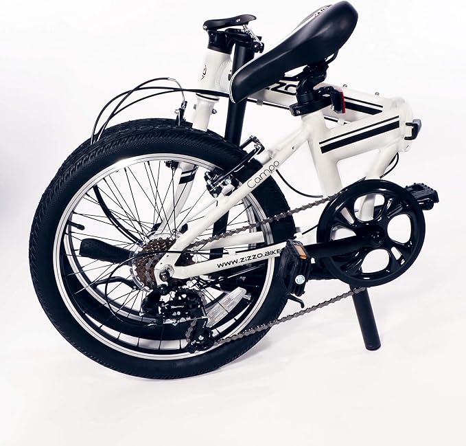 ZiZZO Campo 20 inch Folding Bike with 7-Speed, Adjustable Stem, Light Weight Frame