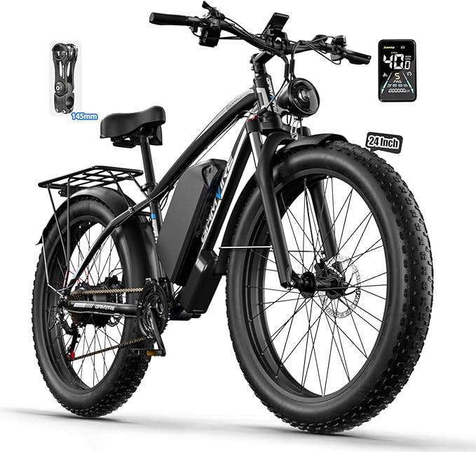 Ebike for Adults Electric, 52V 19.2Ah/32Ah, Peak 2000W/2500W E-Bike, 36/40MPH, 70 Miles/100Miles, Hydraulic Disc Brake, Off Road Snow Mountain E-Bike, 24"/26" Fat Tire Electric Bicycle UL2849 by SGS