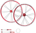 Bike BMX Folding Wheelset, Disc/V Brake QR Aluminum Alloy Double Wall Rims, 20in 22in Cycling Wheel Parts Accessories