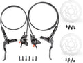 MT200 Hydraulic Brakes with SM-RT56 160/180mm Rotors, Left Front 800mm Right Rear 1500mm Hydraulic Brakes Aluminum Alloy Levers with Calipers Bike Disc Brakes