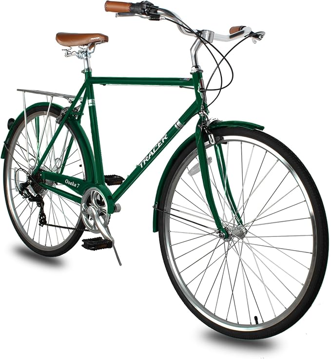 Tracer Osaka Hybrid Bikes for Women/Men,Steel Frame, 7-Speed/Inter-3 Speed, 700c Wheels,City Bike,Comfort Bike,Commuter Bike,Womens Bike Multiple Color